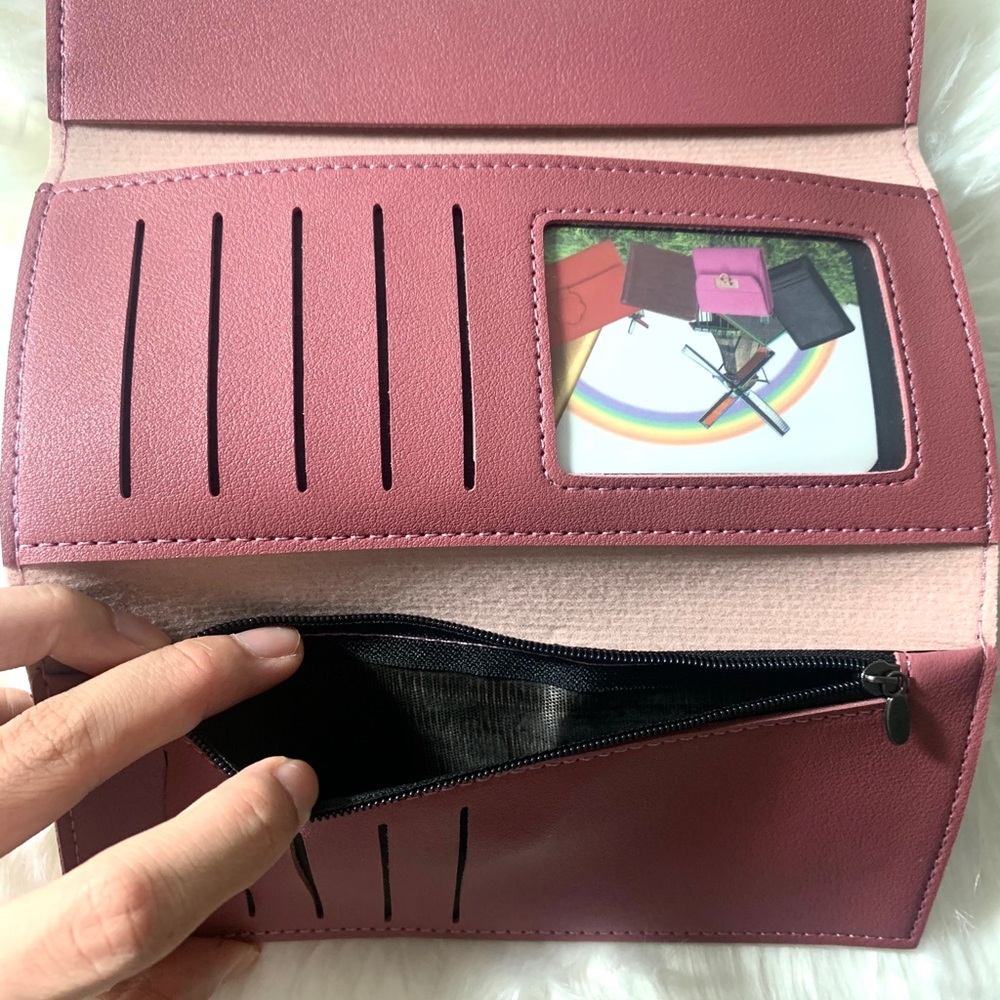 Pink Leather Wallet - Picture 4 of 6